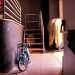 Il sottopalco che che rivela lo stato di abbandono del teatro